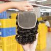 Wholesale 5x5 Remy Indian Human Swiss Lace Closure Deep Wave